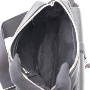 Gucci Stripe Leather Web Black Bag Shoulder